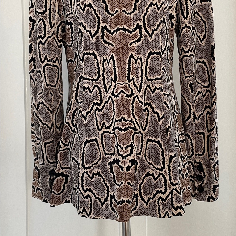 CAbi Python Double Breasted Snake Print Notched L… - image 9